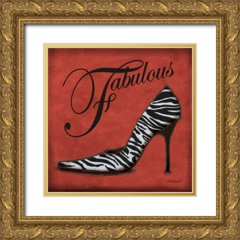 Safari Shoe II Gold Ornate Wood Framed Art Print with Double Matting by Williams, Todd