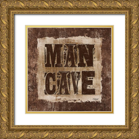 ManCave Lodge Sq Gold Ornate Wood Framed Art Print with Double Matting by Williams, Todd