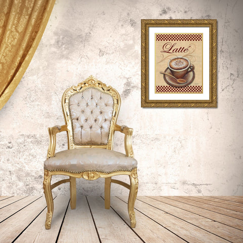 Cafe Latte Gold Ornate Wood Framed Art Print with Double Matting by Williams, Todd