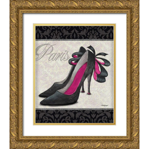 Pink Shoes II Gold Ornate Wood Framed Art Print with Double Matting by Williams, Todd