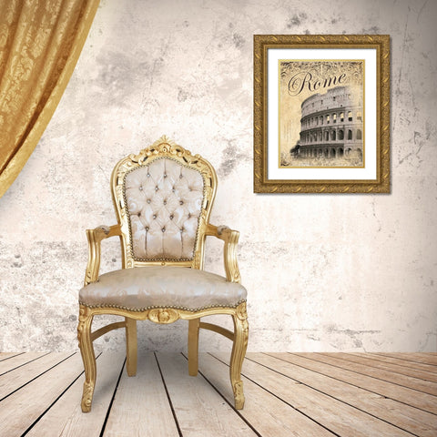 Rome Gold Ornate Wood Framed Art Print with Double Matting by Williams, Todd