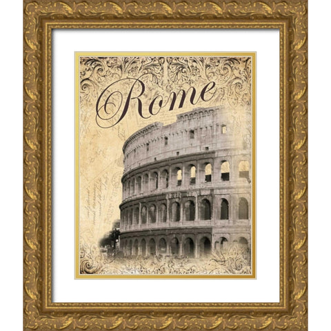 Rome Gold Ornate Wood Framed Art Print with Double Matting by Williams, Todd