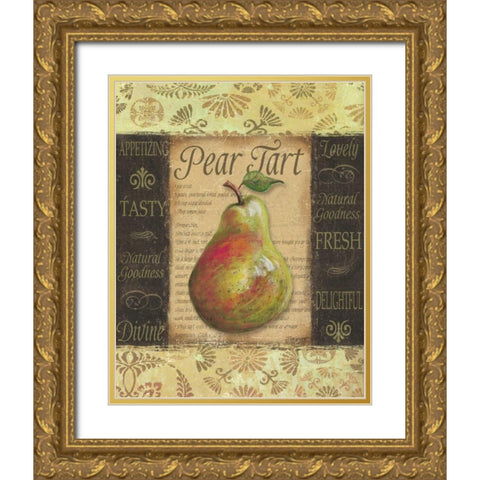 Pear Tart Gold Ornate Wood Framed Art Print with Double Matting by Williams, Todd