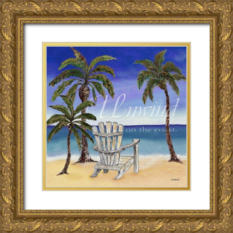 Unwind on the Coast Gold Ornate Wood Framed Art Print with Double Matting by Williams, Todd