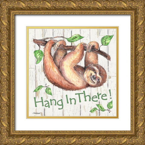 Sloth Gold Ornate Wood Framed Art Print with Double Matting by Williams, Todd