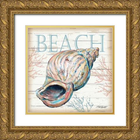 Beach Shell Gold Ornate Wood Framed Art Print with Double Matting by Williams, Todd