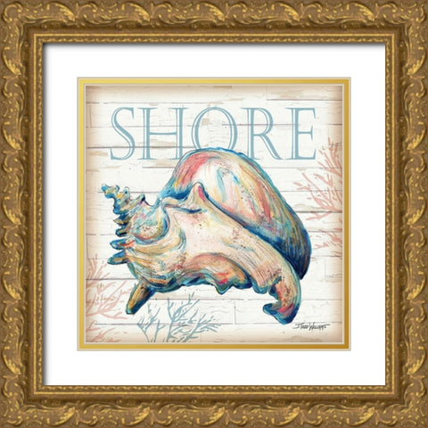 Shore Shell Gold Ornate Wood Framed Art Print with Double Matting by Williams, Todd