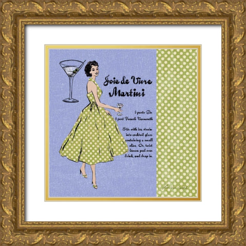 Martini Gold Ornate Wood Framed Art Print with Double Matting by Ven Vertloh, Lisa