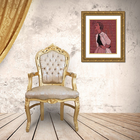 Vintage Glamour II Gold Ornate Wood Framed Art Print with Double Matting by Ven Vertloh, Lisa