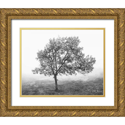 Burning Oak I Gold Ornate Wood Framed Art Print with Double Matting by Geyman, Vitaly