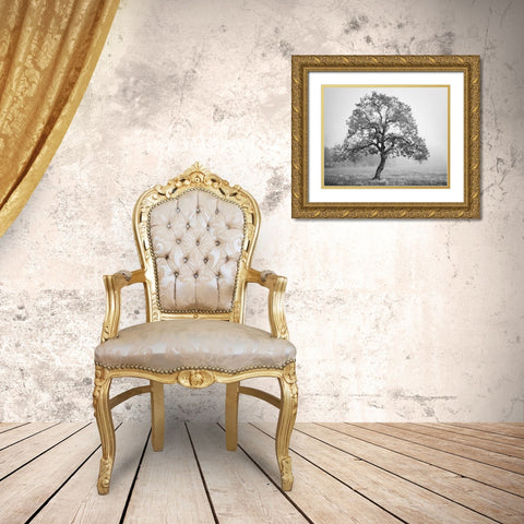 Burning Oak II Gold Ornate Wood Framed Art Print with Double Matting by Geyman, Vitaly