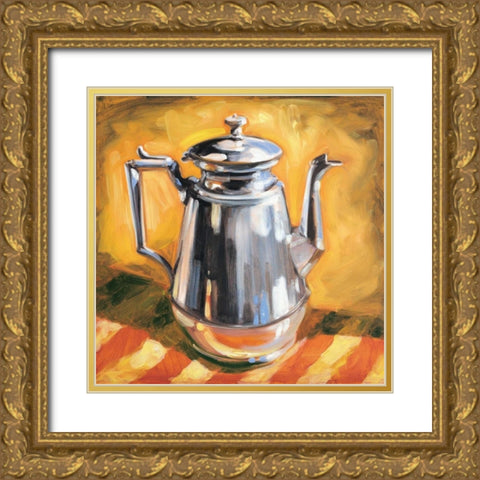 Tea Pot I Gold Ornate Wood Framed Art Print with Double Matting by Waldron, Sarah