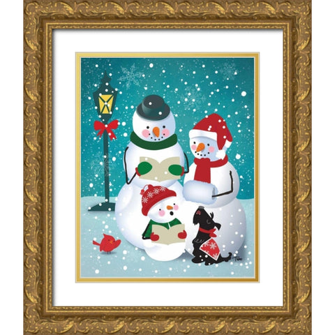 Frosty and Fab V Gold Ornate Wood Framed Art Print with Double Matting by Woo, Teresa