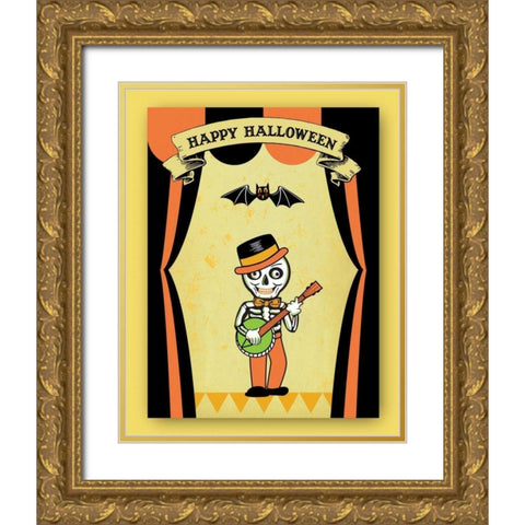 Dr. Crow II Gold Ornate Wood Framed Art Print with Double Matting by Woo, Teresa