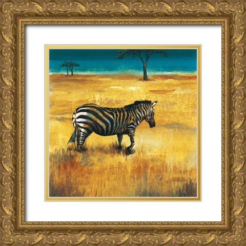On the Plains I Gold Ornate Wood Framed Art Print with Double Matting by Werbelow, Selina