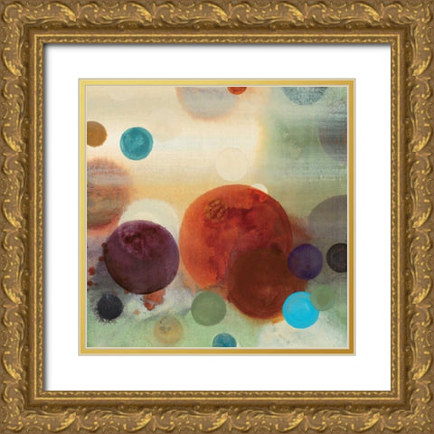 Circle Dreams I Gold Ornate Wood Framed Art Print with Double Matting by Werbelow, Selina