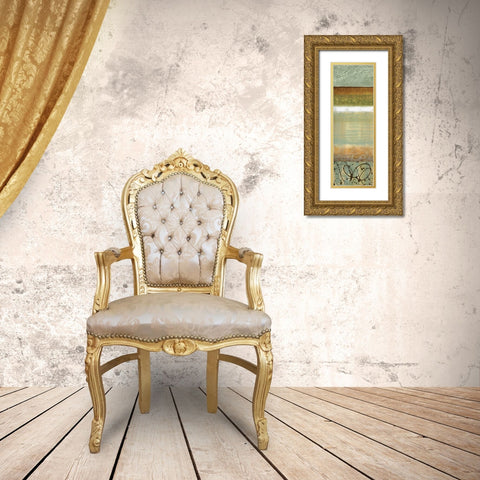 Blue Mood II Gold Ornate Wood Framed Art Print with Double Matting by Werbelow, Selina