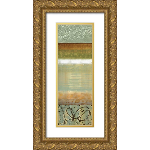 Blue Mood II Gold Ornate Wood Framed Art Print with Double Matting by Werbelow, Selina