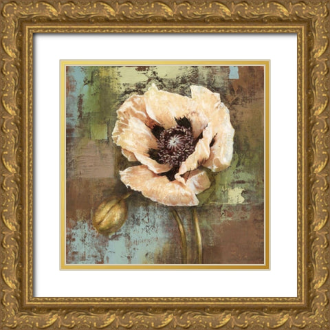 Papaver I Gold Ornate Wood Framed Art Print with Double Matting by Werbelow, Selina