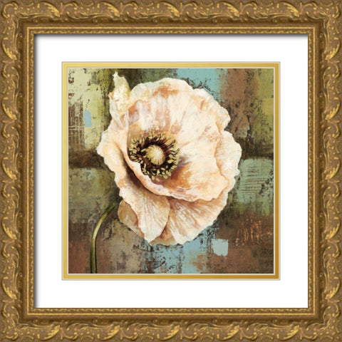 Papaver II Gold Ornate Wood Framed Art Print with Double Matting by Werbelow, Selina