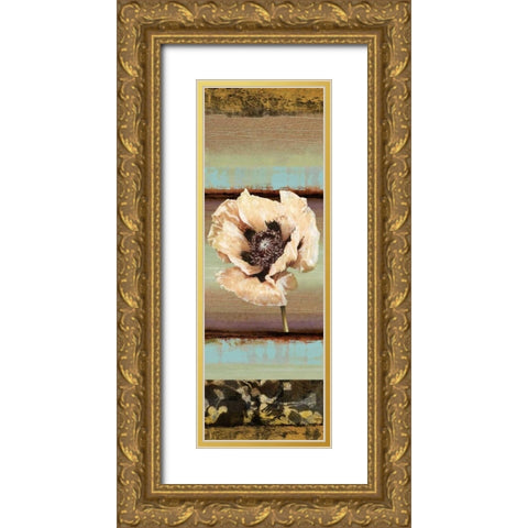 Elemental Poppy I Gold Ornate Wood Framed Art Print with Double Matting by Werbelow, Selina