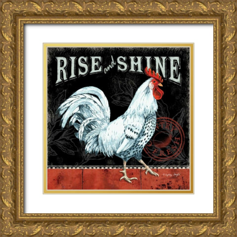 Rise and Shine Gold Ornate Wood Framed Art Print with Double Matting by Wright, Sydney