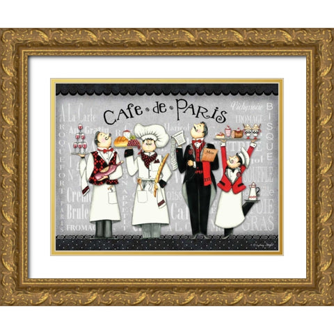 French Chefs Gold Ornate Wood Framed Art Print with Double Matting by Wright, Sydney