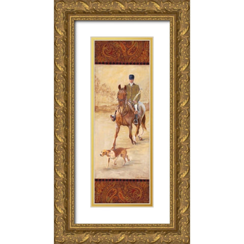 On the Hunt II Gold Ornate Wood Framed Art Print with Double Matting by Wacaster, Linda