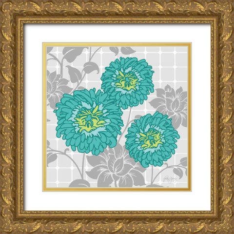 Dahlia Lama I Gold Ornate Wood Framed Art Print with Double Matting by Young, Patty