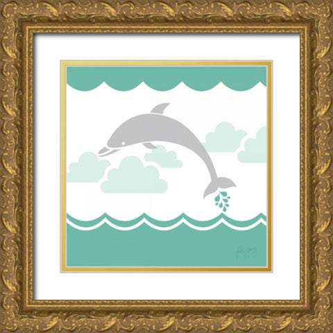 Deep Sea II Gold Ornate Wood Framed Art Print with Double Matting by Young, Patty