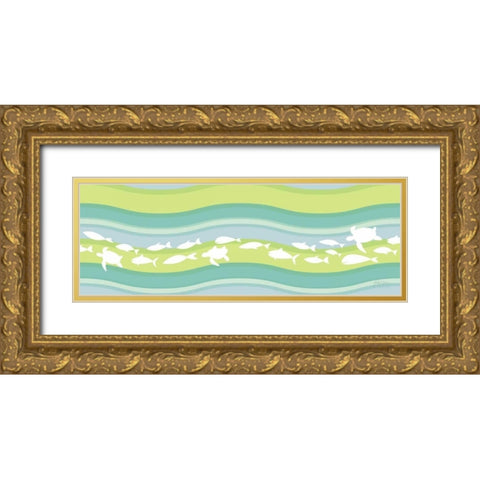 Migration II Gold Ornate Wood Framed Art Print with Double Matting by Young, Patty