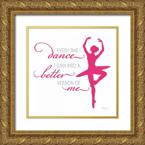 Dance I Gold Ornate Wood Framed Art Print with Double Matting by Young, Patty