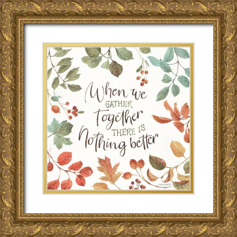 Autumn in Nature 08 on White Gold Ornate Wood Framed Art Print with Double Matting by Audit, Lisa