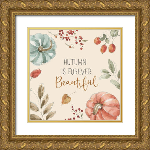 Autumn Feel II Gold Ornate Wood Framed Art Print with Double Matting by Audit, Lisa