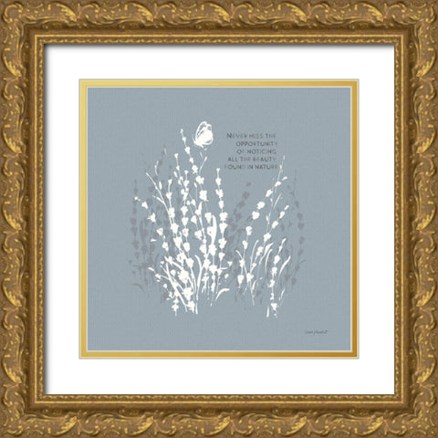 Au Naturel VIII on Blue Gold Ornate Wood Framed Art Print with Double Matting by Audit, Lisa