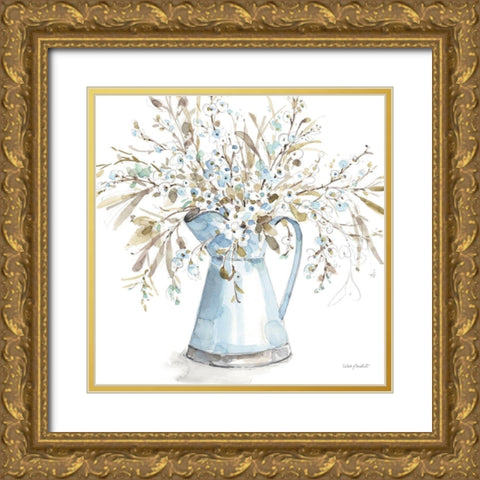 Blue Escape 03 Gold Ornate Wood Framed Art Print with Double Matting by Audit, Lisa