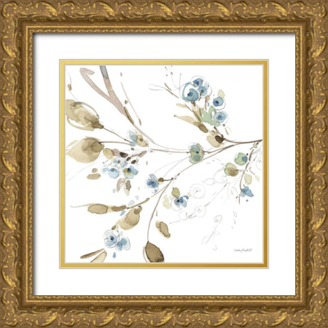 Blue Escape 07 Gold Ornate Wood Framed Art Print with Double Matting by Audit, Lisa