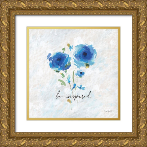 Blueming 09 Gold Ornate Wood Framed Art Print with Double Matting by Audit, Lisa