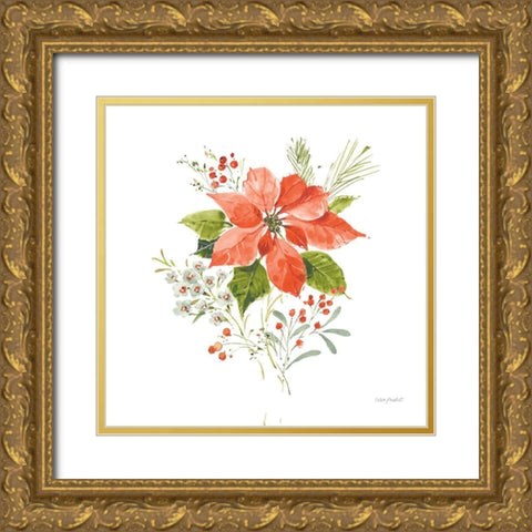 Christmas Forever II Gold Ornate Wood Framed Art Print with Double Matting by Audit, Lisa