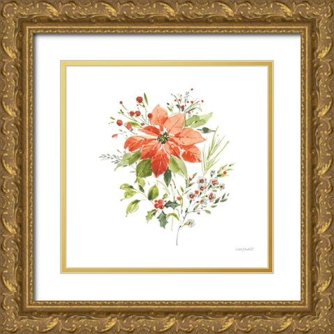 Christmas Forever V Gold Ornate Wood Framed Art Print with Double Matting by Audit, Lisa