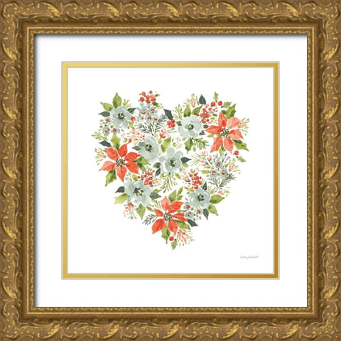 Christmas Forever VII Gold Ornate Wood Framed Art Print with Double Matting by Audit, Lisa