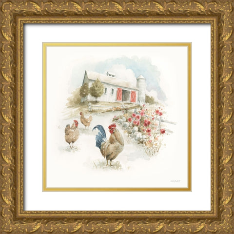 Countryside XII Gold Ornate Wood Framed Art Print with Double Matting by Audit, Lisa