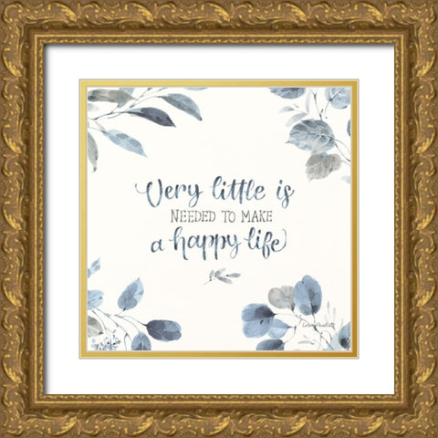 Dancing Leaves XIV Gold Ornate Wood Framed Art Print with Double Matting by Audit, Lisa