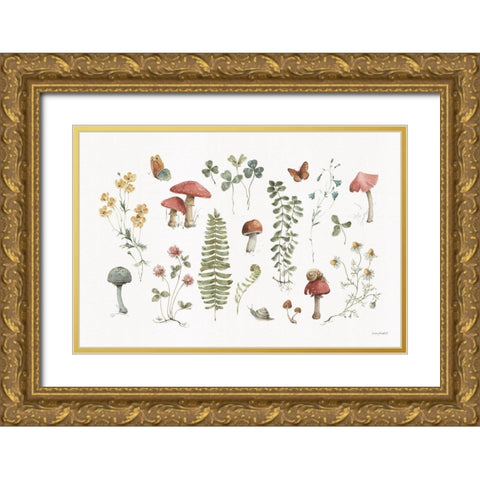 Forest Treasures 01 Gold Ornate Wood Framed Art Print with Double Matting by Audit, Lisa