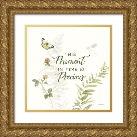 Green Fields VI Gold Ornate Wood Framed Art Print with Double Matting by Audit, Lisa