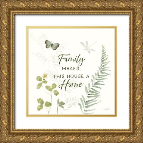 Green Fields IX Gold Ornate Wood Framed Art Print with Double Matting by Audit, Lisa