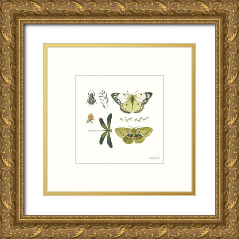 Green Fields XII Gold Ornate Wood Framed Art Print with Double Matting by Audit, Lisa