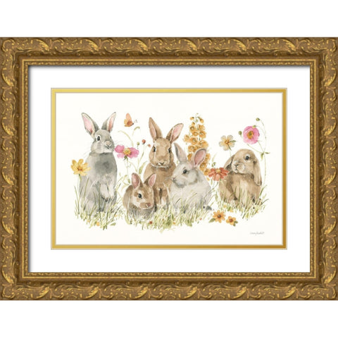 Hop on Spring I Gold Ornate Wood Framed Art Print with Double Matting by Audit, Lisa