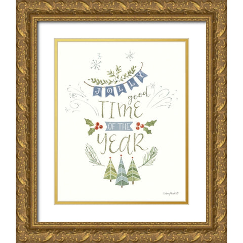 Jolly Gnomes XIV Gold Ornate Wood Framed Art Print with Double Matting by Audit, Lisa