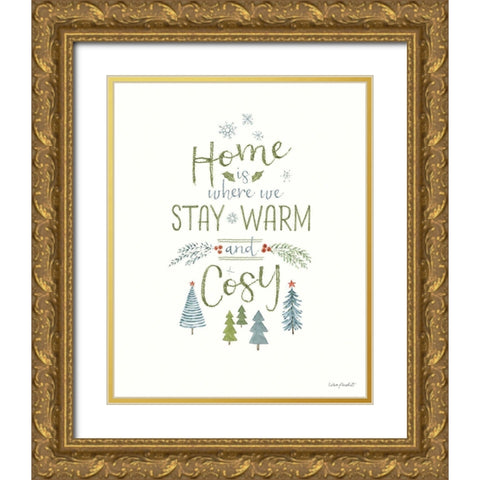 Jolly Gnomes XVI Gold Ornate Wood Framed Art Print with Double Matting by Audit, Lisa